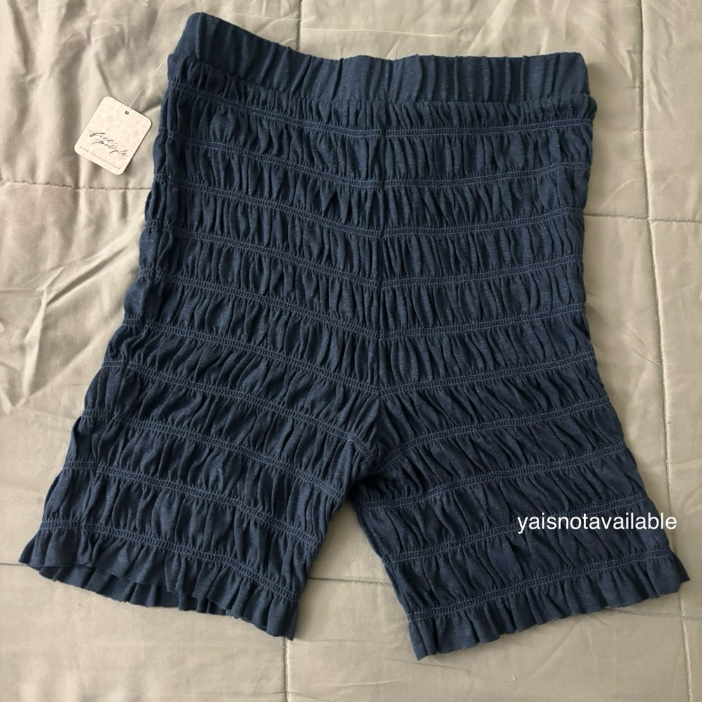 Free People Blue Bike Shorts